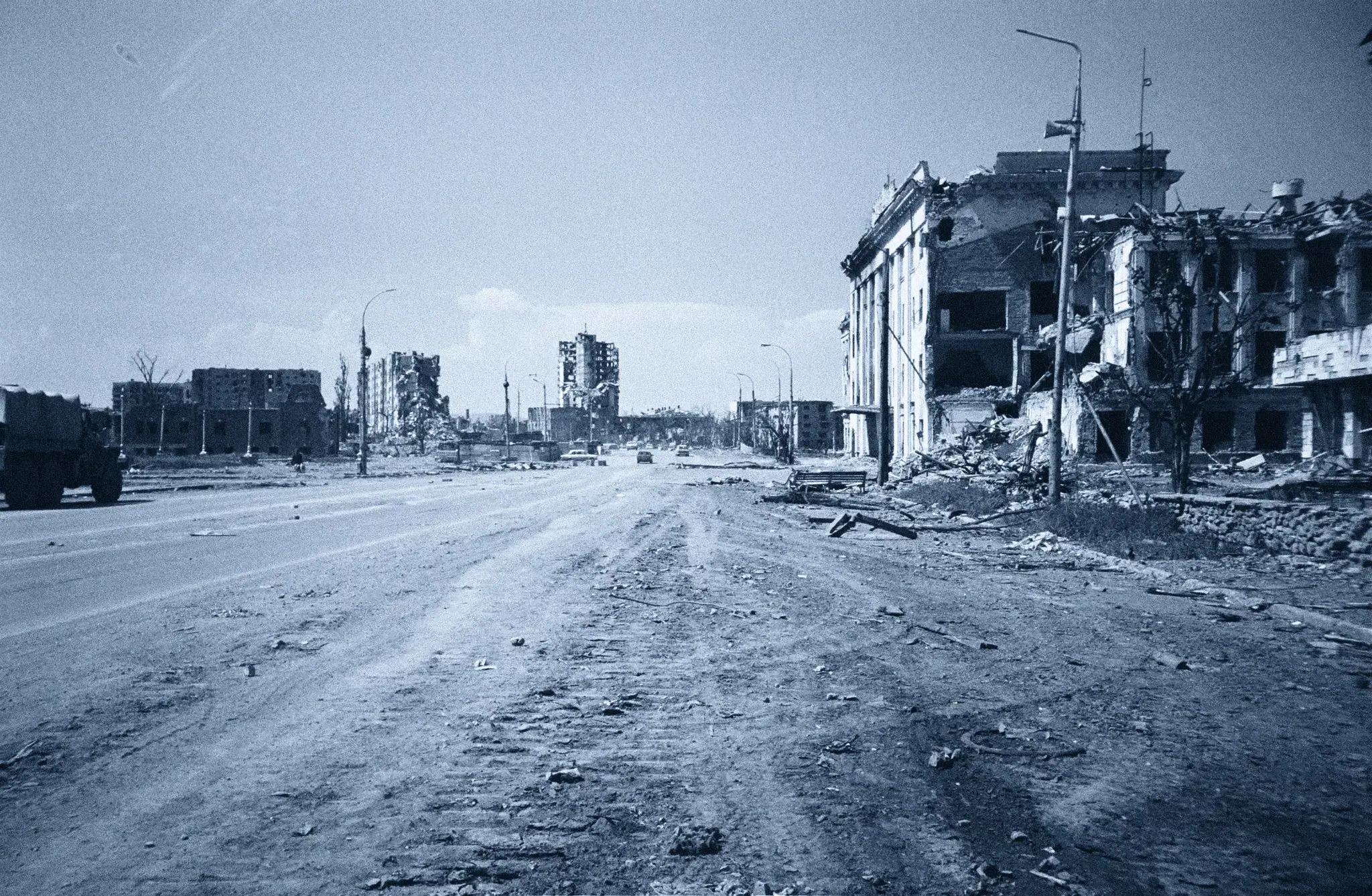 Destroyed city